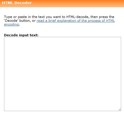 HTML decoder
