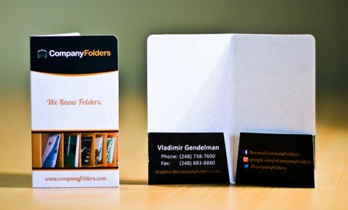 Miniature Pocket Folder Business Card