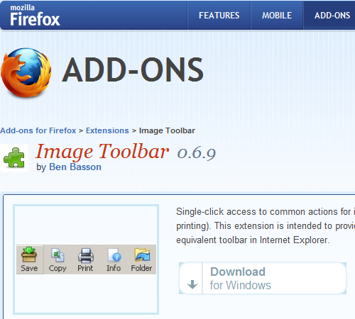 Image Toolbar