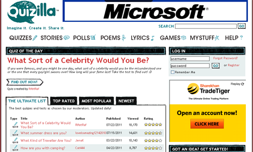 MTV network quizilla