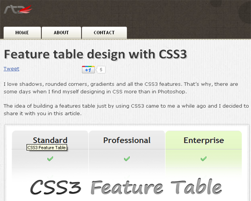 CSS Data Table Techniques