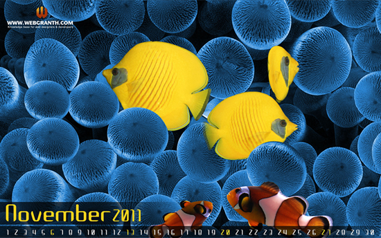 desktop calendar wallpaper November 2011