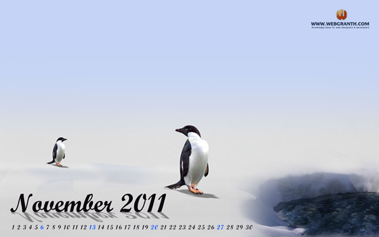 desktop calendar wallpaper November 2011