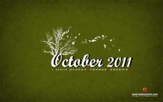 Days to Remind the Roots Desktop calendar wallpaper October 2011