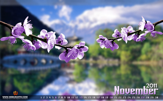 Desktop Calendar Wallpaper November 2011