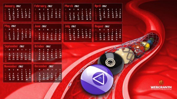 new year wallpaper calendar 2012