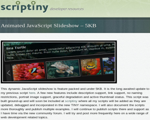 Animated JavaScript Slideshow