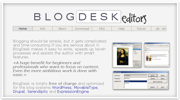 Most Helpful and Friendly Desktop Blog Editors