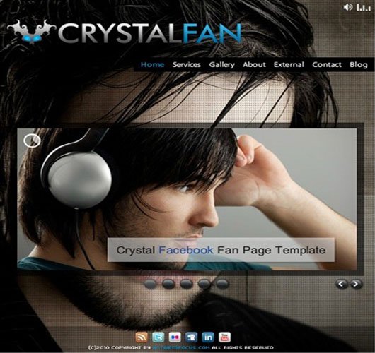 Crystal-facebook-Fan-page-Template