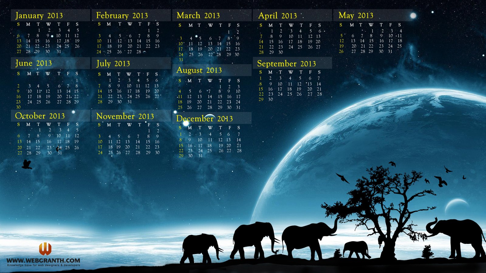 Animated HD Wallpaper calendar 2013 (1): View HD Image of Animated HD