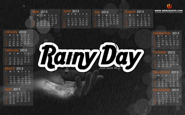 Free Rainy Season Calendar wallpaper 2013