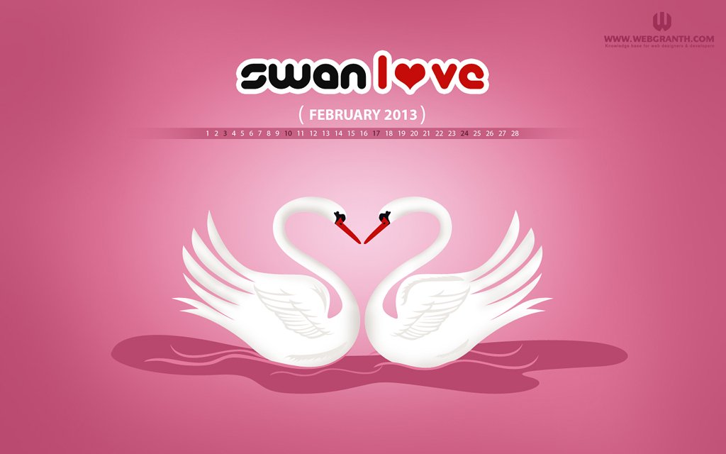 Valentine Day February 2013 Calendar Wallpaper Valentine Day February 2013 Calendar Wallpaper