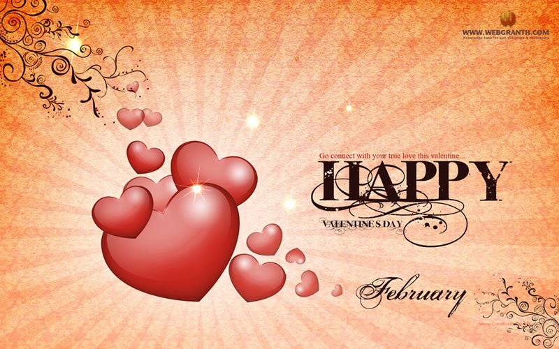 Wallpaper Valentine day hearts