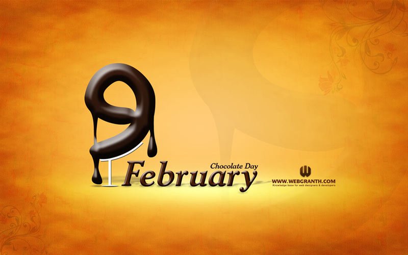 Valentine chocolate day wallpaper calender 2012 February photo image