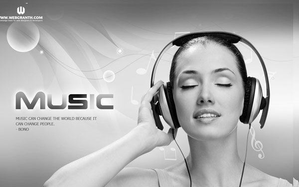Music girl Wallpaper
