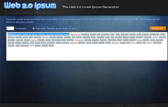 Web2 IPSUM