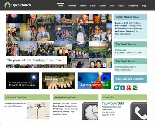 OpenChurch Free Drupal Theme