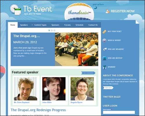 TB Events Free Drupal Theme