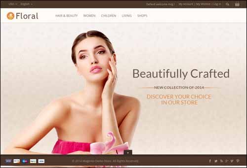 floral magento responsive template