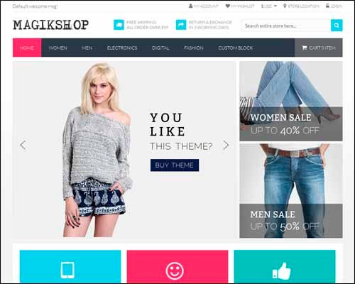 Shop responsive magento theme