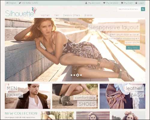 Silhouette fashion magento template