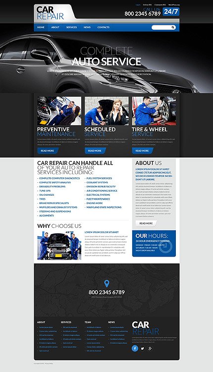  Car Repair WordPress Theme 