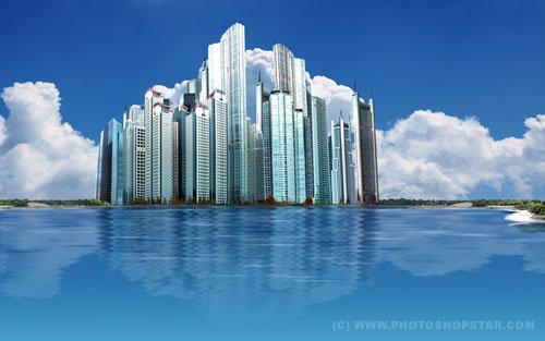 Realistic View Water Reflection