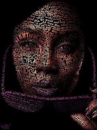 Breath-taking typographic portrait Breath-taking typographic portrait
