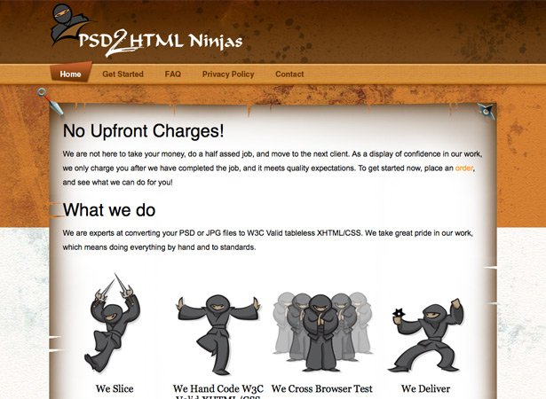 psd2htmlninjas psd2htmlninjas