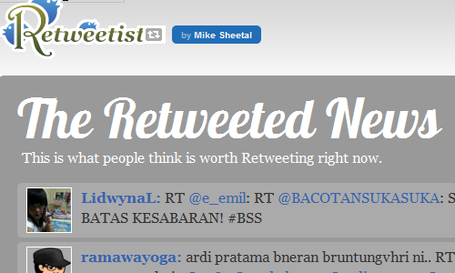 Retweetist Retweetist