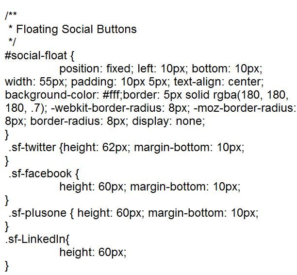 Floating Social Buttons