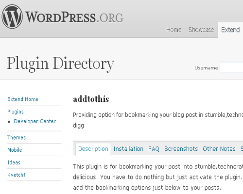 Social Bookmarking Plug-in