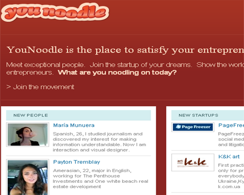 YouNoodle Social Networking Sites