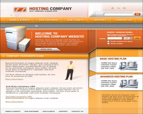 Free Orange psd template