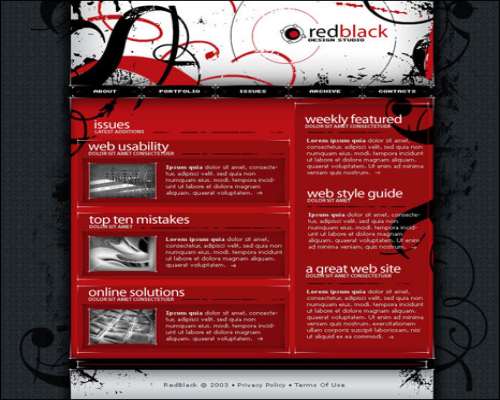Red psd template1