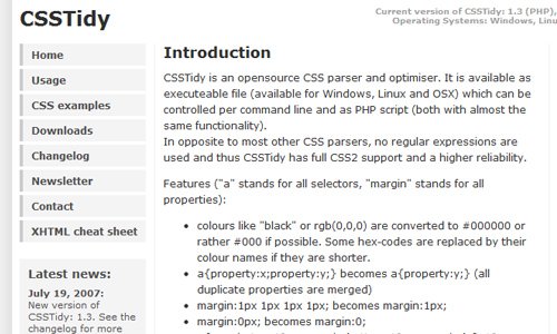CSS Tidy