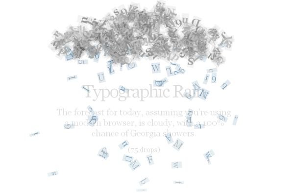 Typography Rain