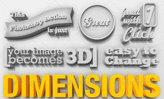 3D Photoshop Action Free Download