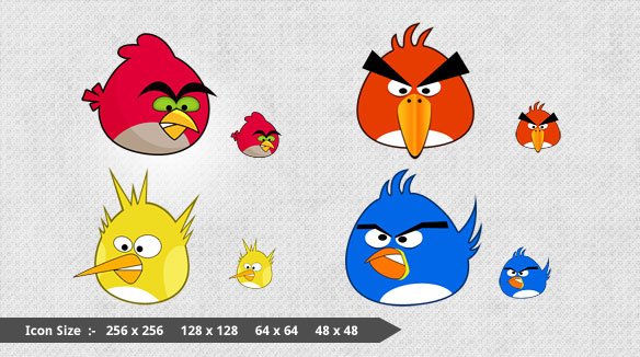Free Angry Bird Icon Sets - 2