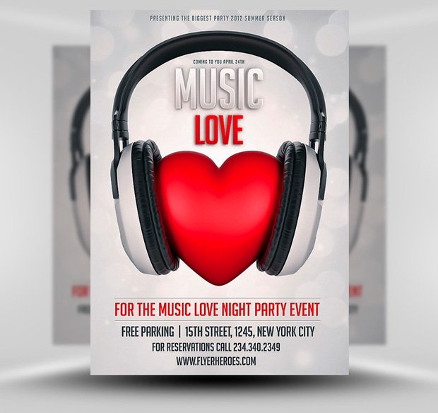 music-love-flyer-template