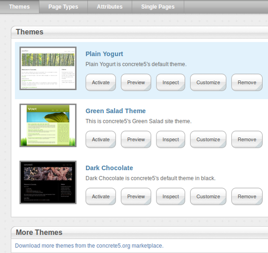 Pages and Themes
