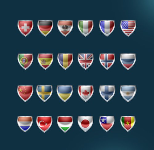 24 Swiss Designs Flag Icons