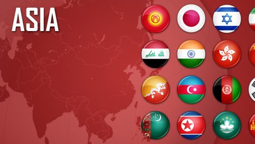Flag Icons Asia