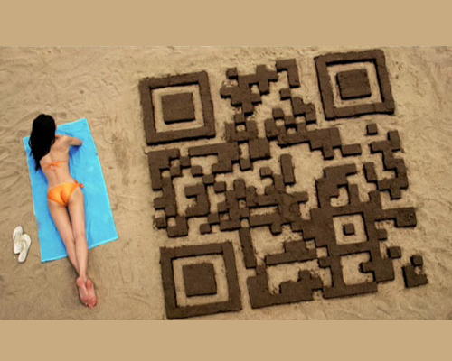 QR Code on Beach QR Code on Beach