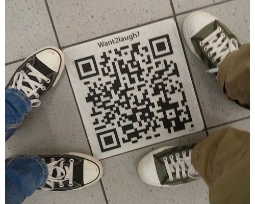 QR Code on the Floor QR Code on the Floor