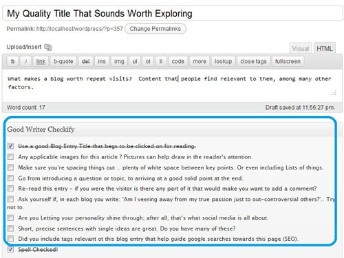 Good Writer Checkify