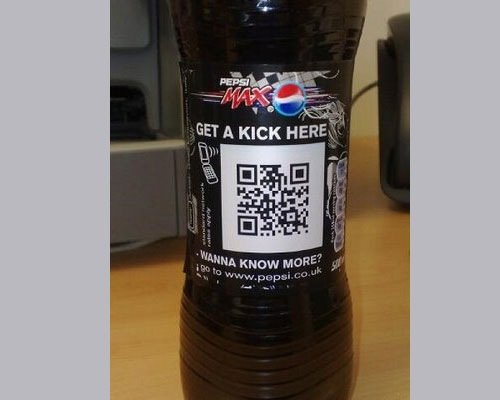 QR Code on Pepsi Bottle QR Code on Pepsi Bottle