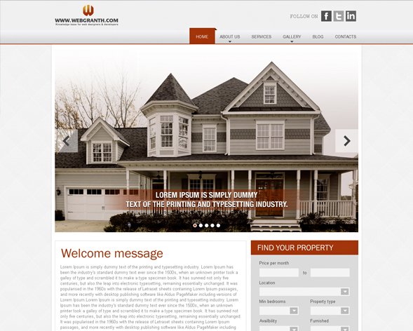 Free Real Estate HTML Template Real Estate HTML Template